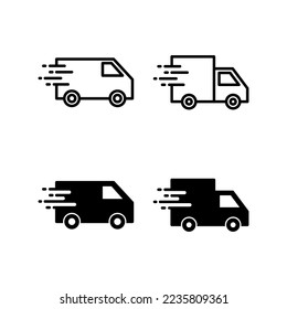 Delivery truck icon vector for web and mobile app. Delivery truck sign and symbol. Shipping fast delivery icon