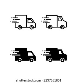 Delivery truck icon vector for web and mobile app. Delivery truck sign and symbol. Shipping fast delivery icon