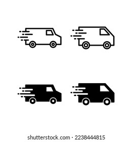Delivery truck icon vector for web and mobile app. Delivery truck sign and symbol. Shipping fast delivery icon