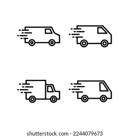 Delivery truck icon vector for web and mobile app. Delivery truck sign and symbol. Shipping fast delivery icon