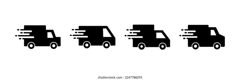 Delivery truck icon vector for web and mobile app. Delivery truck sign and symbol. Shipping fast delivery icon
