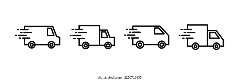 Delivery truck icon vector for web and mobile app. Delivery truck sign and symbol. Shipping fast delivery icon