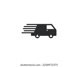 Vector de icono de camión de entrega para aplicaciones web y móviles. Señal y símbolo de camión de entrega. Icono de envío rápido