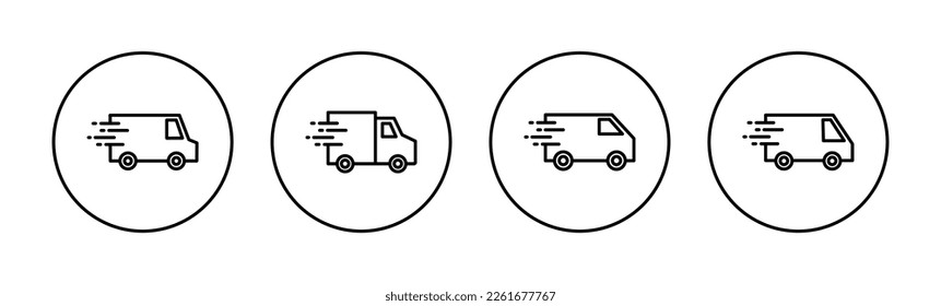 Delivery truck icon vector for web and mobile app. Delivery truck sign and symbol. Shipping fast delivery icon