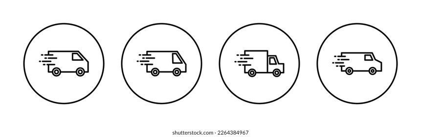 Delivery truck icon vector for web and mobile app. Delivery truck sign and symbol. Shipping fast delivery icon