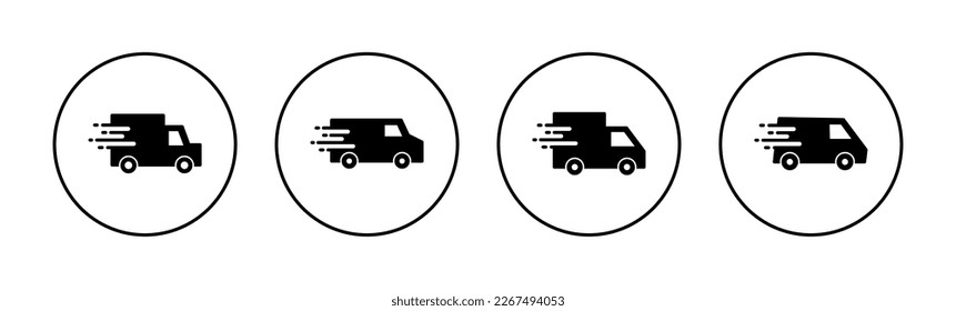 Delivery truck icon vector for web and mobile app. Delivery truck sign and symbol. Shipping fast delivery icon