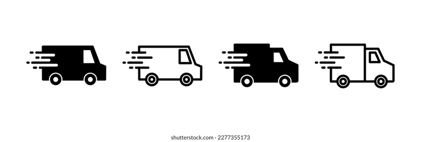 Delivery truck icon vector for web and mobile app. Delivery truck sign and symbol. Shipping fast delivery icon