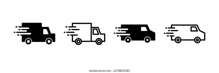 Delivery truck icon vector for web and mobile app. Delivery truck sign and symbol. Shipping fast delivery icon