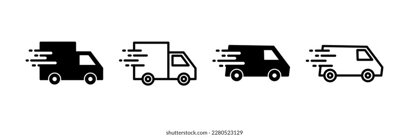 Delivery truck icon vector for web and mobile app. Delivery truck sign and symbol. Shipping fast delivery icon