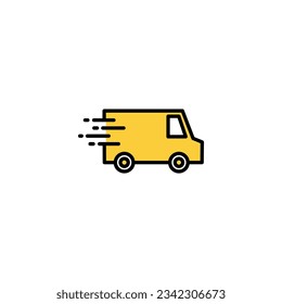 Delivery truck icon vector for web and mobile app. Delivery truck sign and symbol. Shipping fast delivery icon