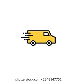 Delivery truck icon vector for web and mobile app. Delivery truck sign and symbol. Shipping fast delivery icon