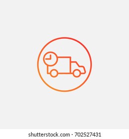 Delivery truck icon.gradient illustration isolated vector sign symbol