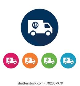Delivery truck icon.Logistics symbol. Vector set.