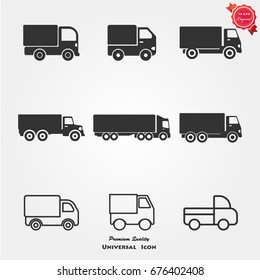 Delivery truck icons