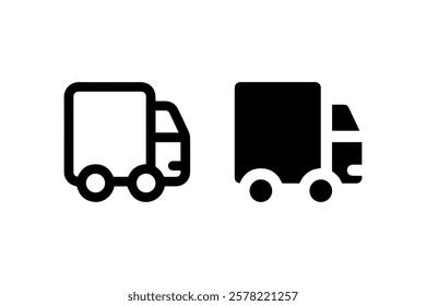 Delivery Truck Icons for Shipping and Logistics vector