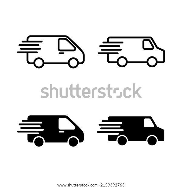 Delivery truck icons vector. Delivery truck\
sign and symbol. Shipping fast delivery\
icon