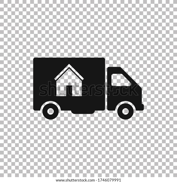 Delivery\
truck icon.Transportation service for houses.Van symbol.Shipping\
service illustration.Transport of\
cargo,packages