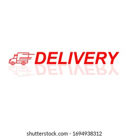 Delivery truck illustration vector design on white background