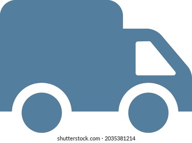 Delivery truck, illustration, vector, on a white background.