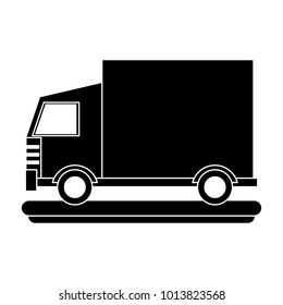 Delivery truck isolated