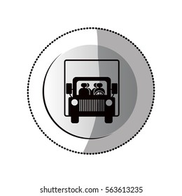 Delivery truck isolated