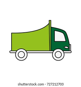 Delivery truck isolated