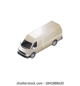 Delivery truck. Isometric styled vector illustration
