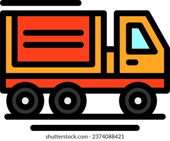 Delivery truck Line Filled Vector Icon Design