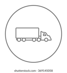 Delivery truck line icon.