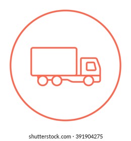 Delivery truck line icon.