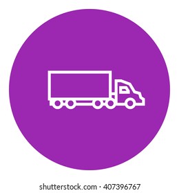 Delivery truck line icon.