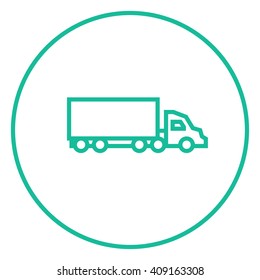 Delivery truck line icon.