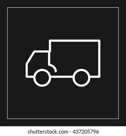 delivery truck line icon