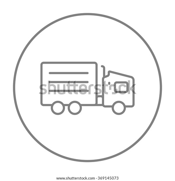Delivery truck line\
icon.