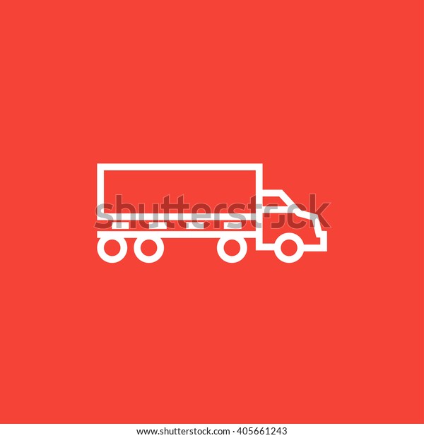 Delivery truck line\
icon.