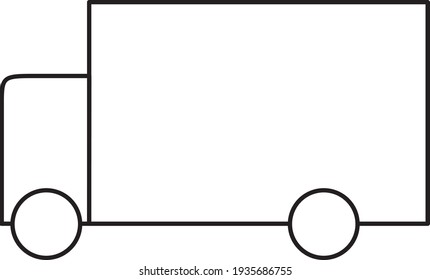 Delivery truck. Line icon design. Vector illustration