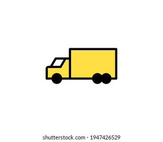 Delivery truck line icon. Vector symbol in trendy flat style on white background. Commerce sing for design.
