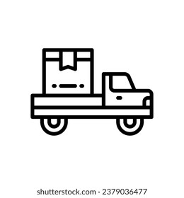 delivery truck line icon. vector icon for your website, mobile, presentation, and logo design.