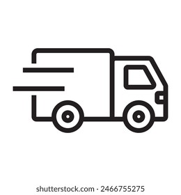 Delivery Truck line icon. vector illustration.