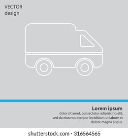 Delivery Truck line icon. Vector illustration.