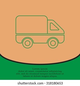 Delivery Truck line icon. Vector illustration.