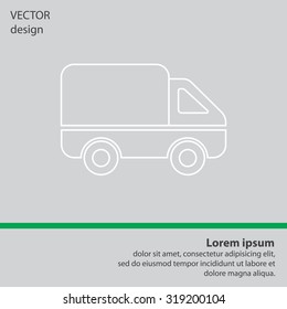 Delivery Truck line icon. Vector illustration.