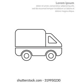 Delivery Truck line icon. Vector illustration.