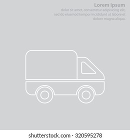 Delivery Truck line icon. Vector illustration.