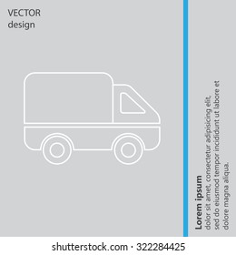 Delivery Truck line icon. Vector illustration.