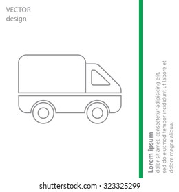 Delivery Truck line icon. Vector illustration.