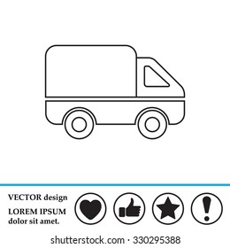 Delivery Truck line icon. Vector illustration.