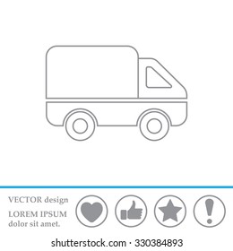 Delivery Truck line icon. Vector illustration.