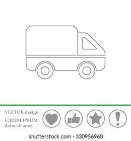 Delivery Truck line icon. Vector illustration.