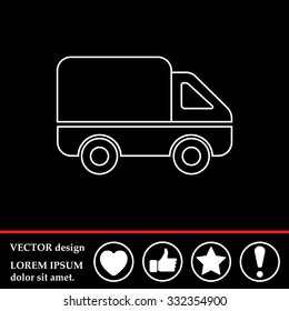 Delivery Truck line icon. Vector illustration.